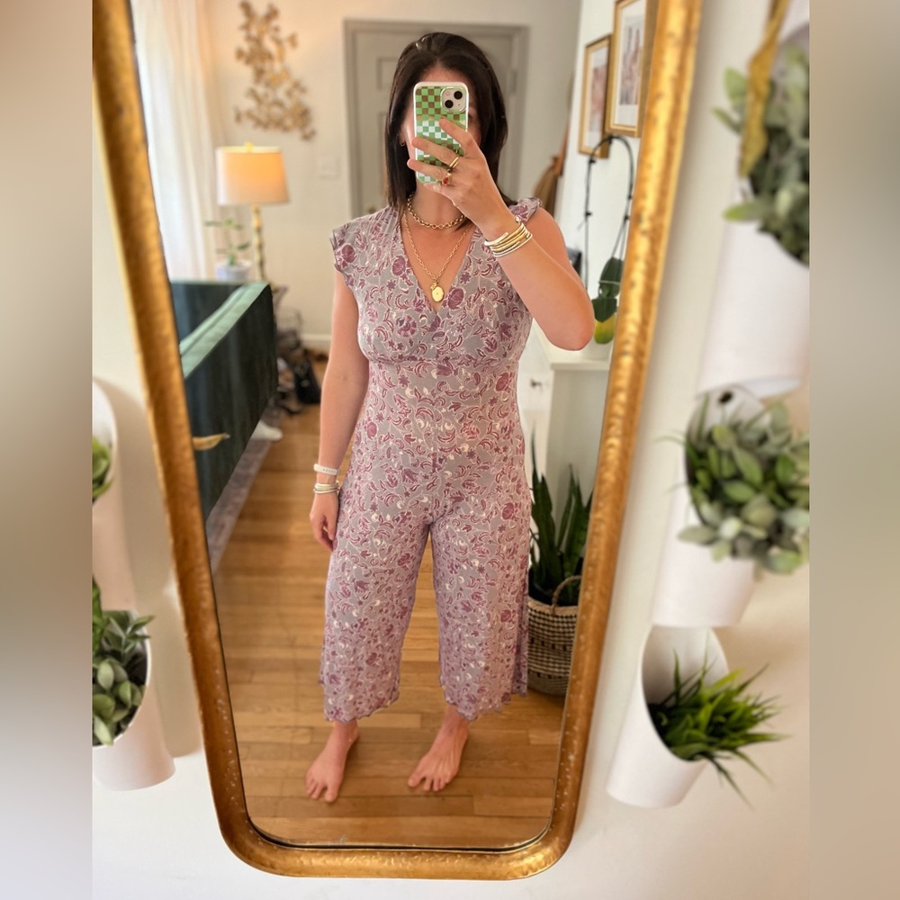 Purple Floral Jumpsuit